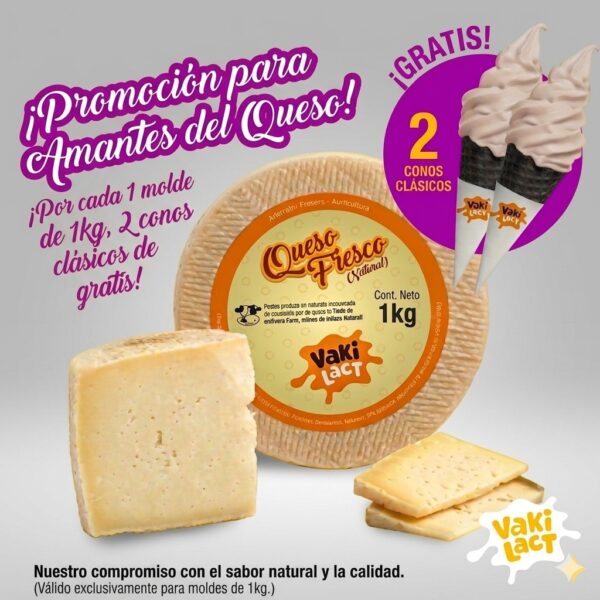 Queso Fresco Vakilact 1kg.